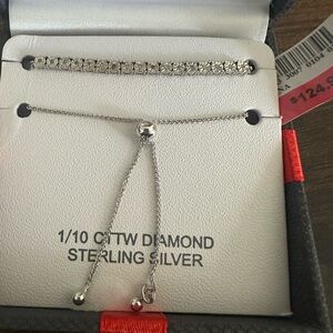 Sterling Silver Diamond Bracelet